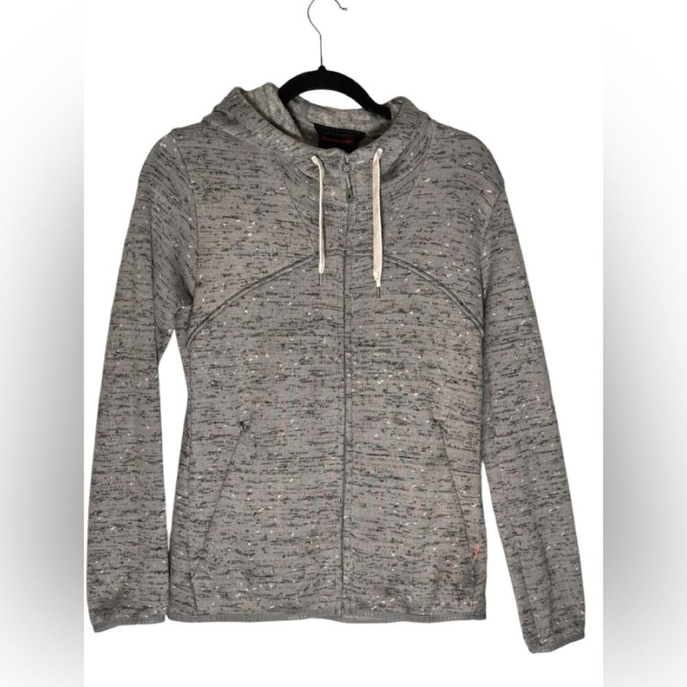 Mammut Chamuera Hooded Zip Front Jacket with Zipper Pockets Grey, Drawstring